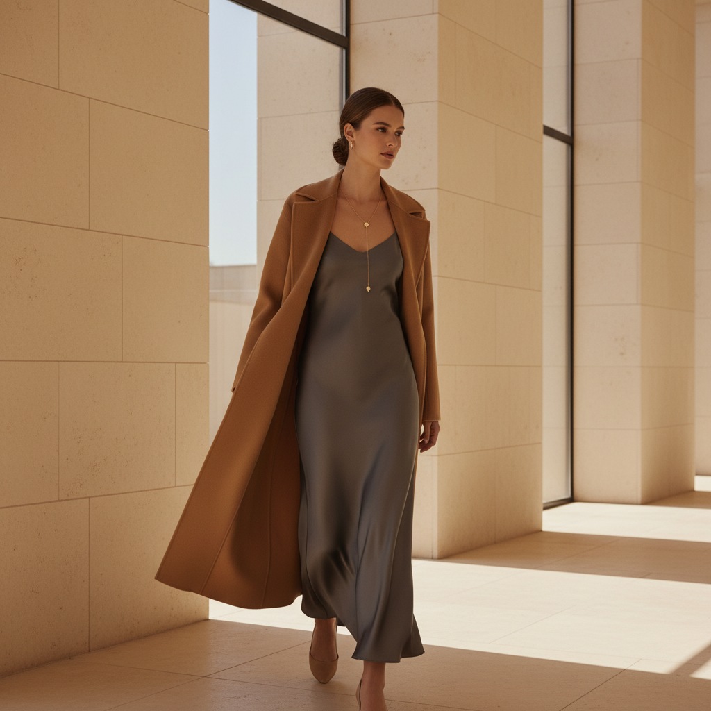 Curated style board with seasonal tones